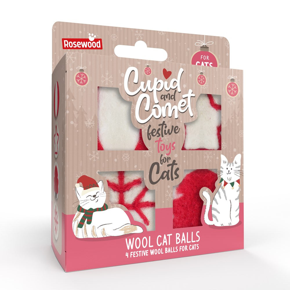 4 Pack Woolen Cat Balls