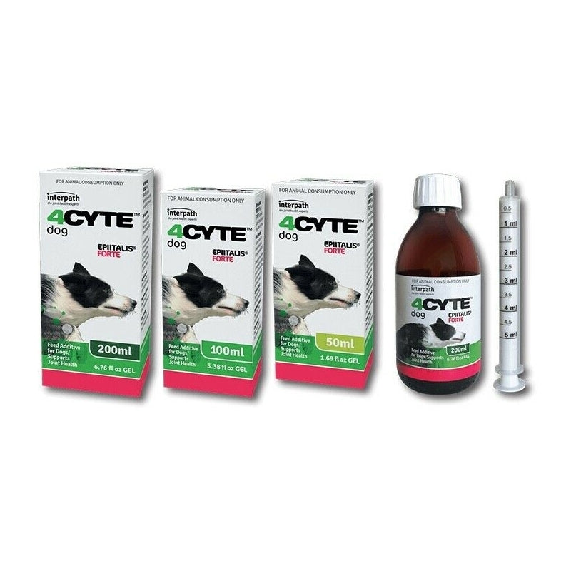 4CYTE Epitalis Forte Gel Oral Joint Supplement for Dogs + Dosing Syringe joint supplement for Pets 4CYTE 50ml
