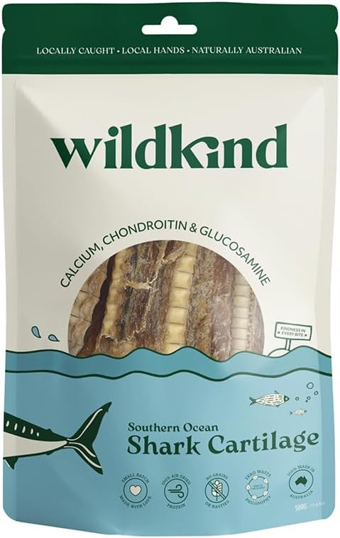 Wildkind Air Dried Shark Cartilage 500g – Natural Australian Dental Chews for Dogs Dog treats Wildkind