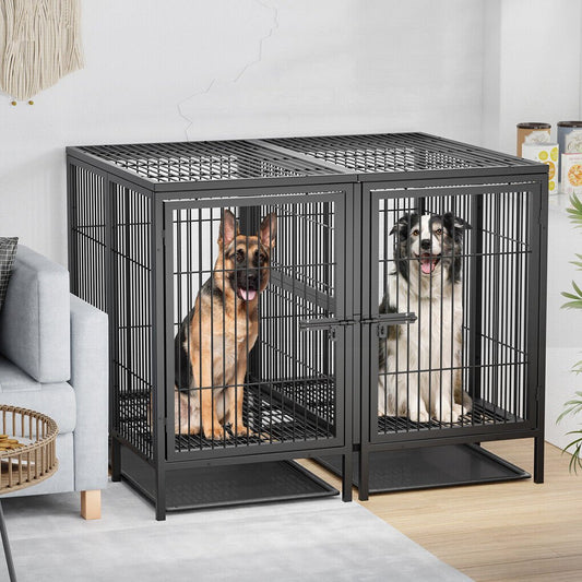 52 XXXL Heavy Duty Dog Cage Large Breed Kennel on Wheels Pet Care > Dog Supplies > Dog Kennels Woofy and Whiskers