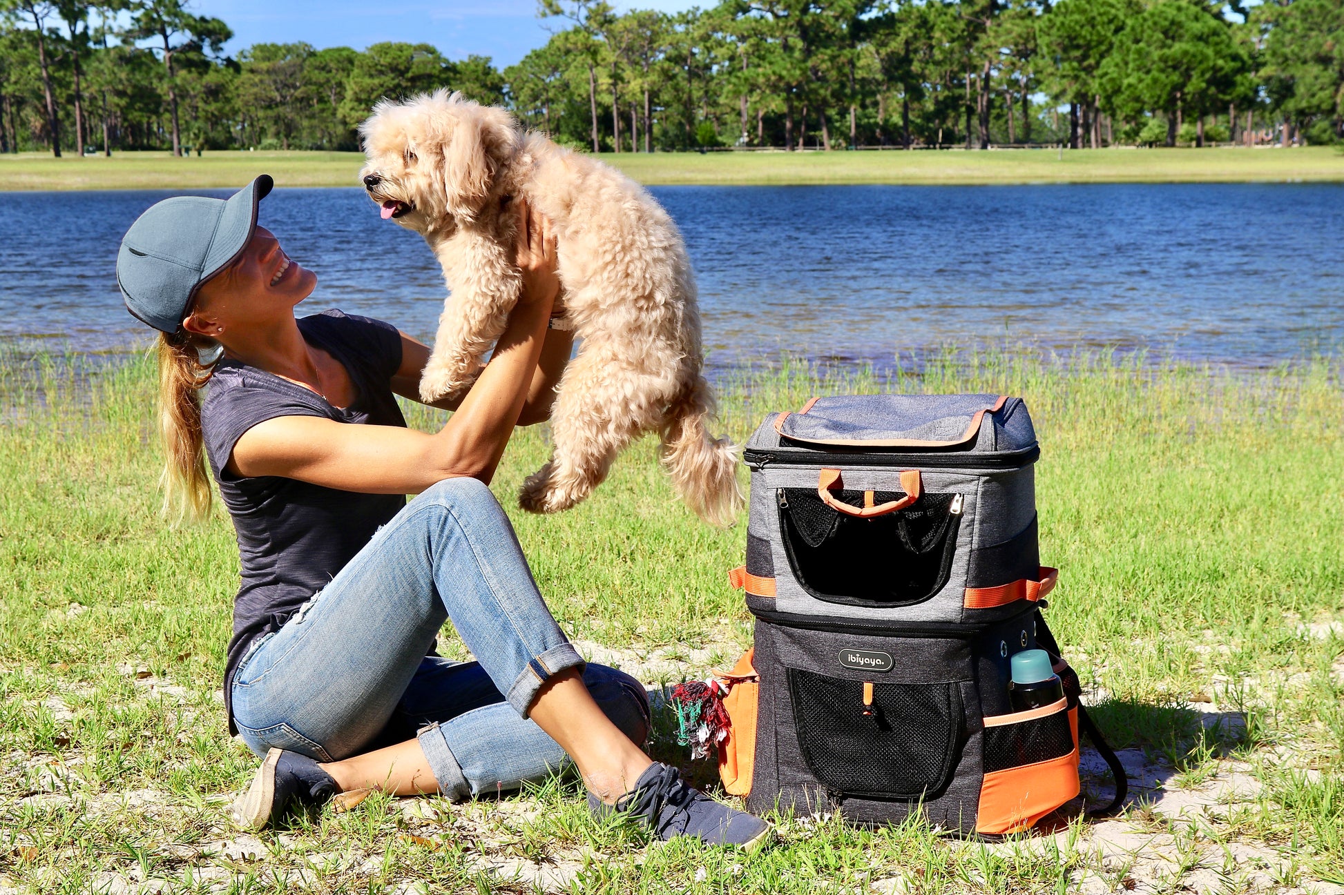 biyaya Two-tier Pet Backpack Pet Carrier Ibiyaya