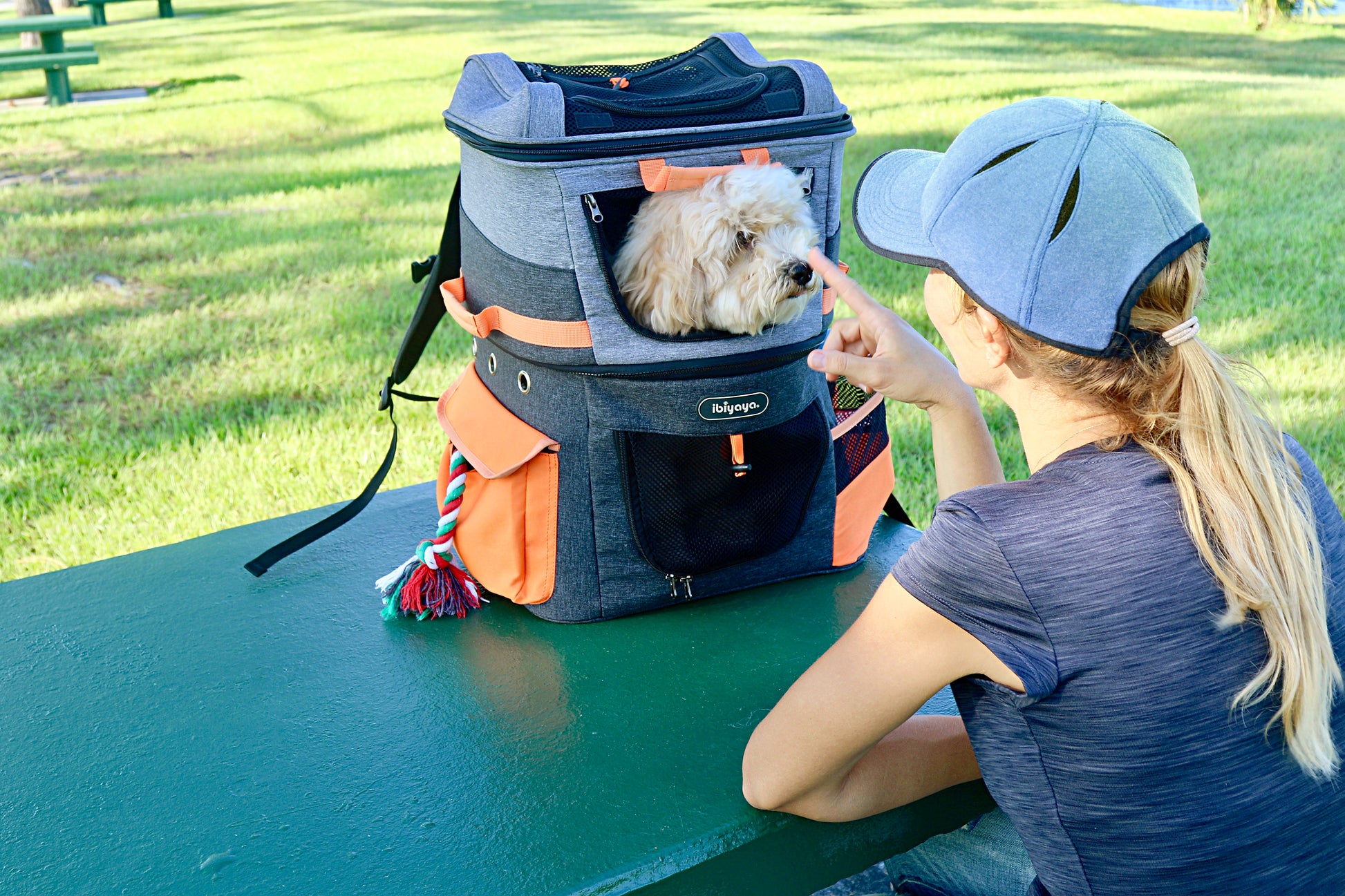 biyaya Two-tier Pet Backpack Pet Carrier Ibiyaya