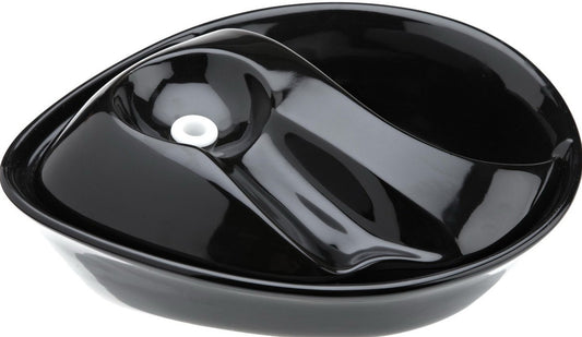 Pioneer Raindrop Ceramic Pet Drinking Fountain 1.7 litre - Black Pet Water Fountain Pioneer Pets