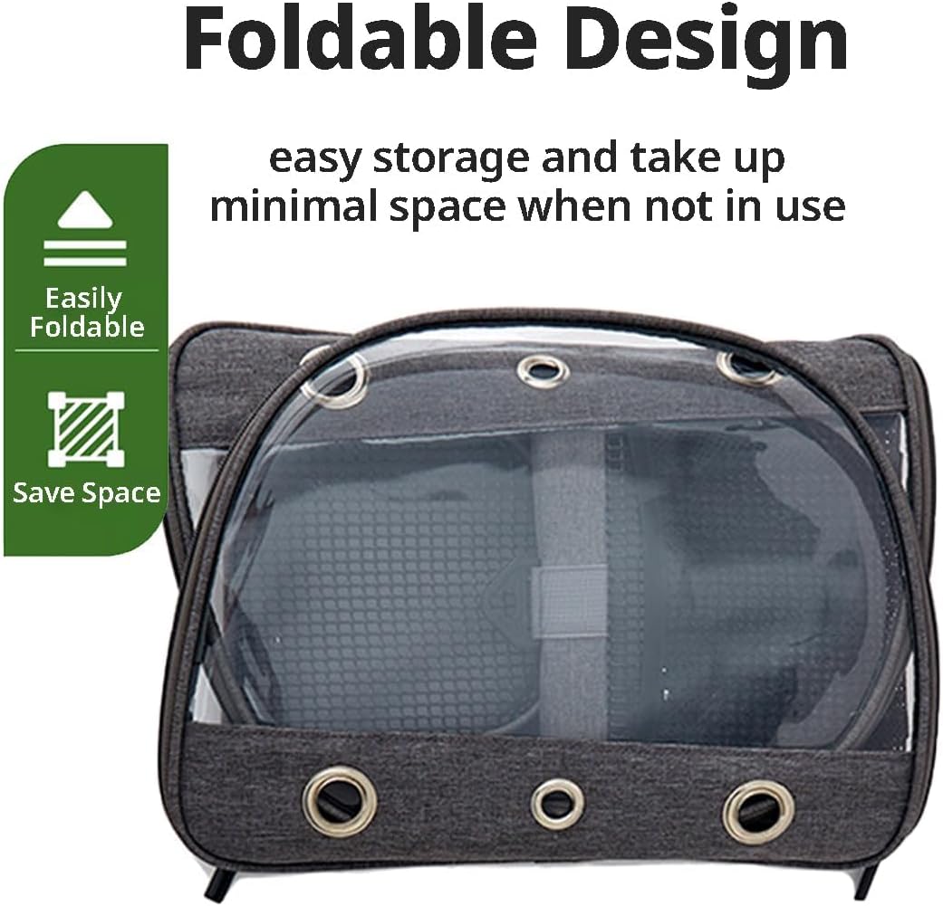 Breathable Bird Carrier Backpack – Lightweight Travel Carrier with Perch & Strap Emapoy