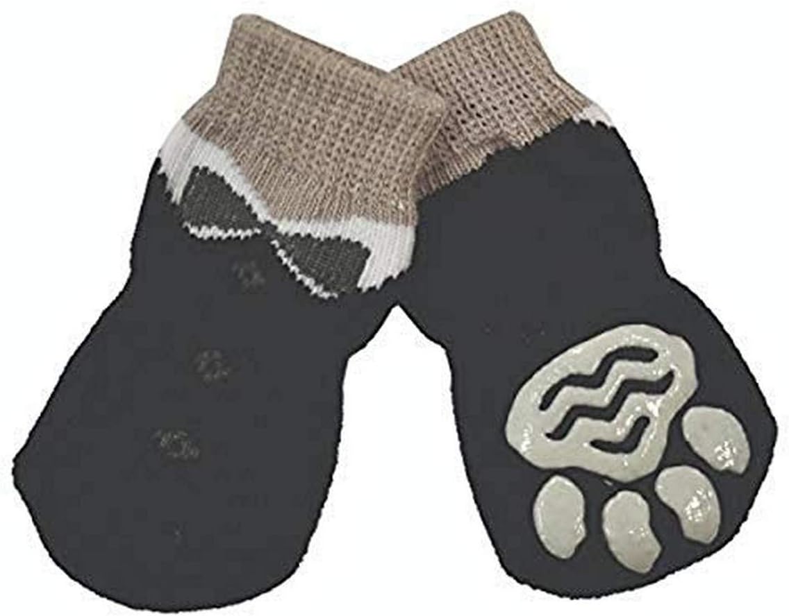 ZEEZ Non-Slip Pet Socks Pink Zeez S Black