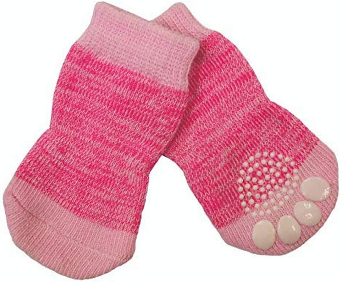 ZEEZ Non-Slip Pet Socks Pink Zeez S Pink
