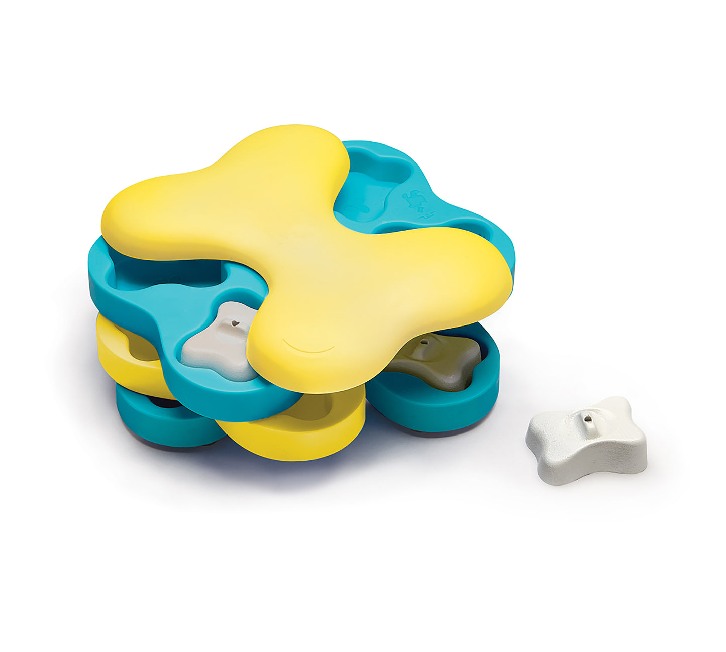 Nina Ottoson by Outward Hound dog hide and slide tan interactive treat puzzle dog toyk Interactive dog puzzle Nina Ottoson Tornado