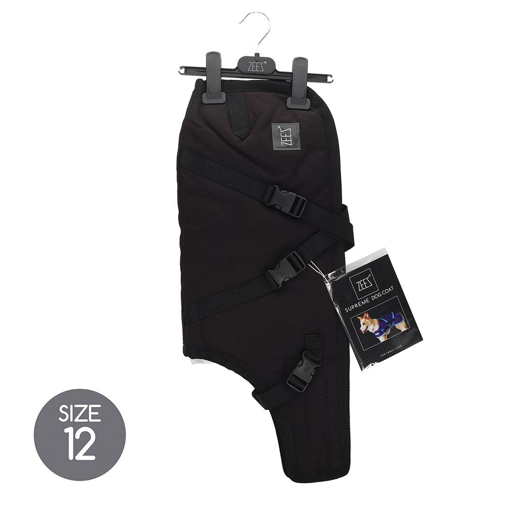 ZeeZ – Waterproof Supreme Dog Coat – Oil Skin/Black(Gen 2) Oilskin dog coat Zeez 16