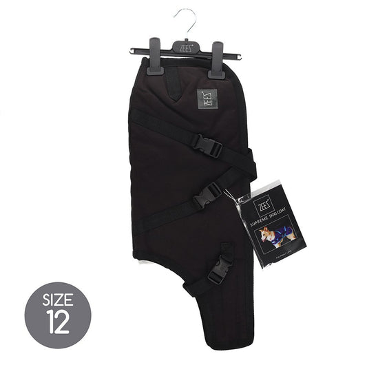 ZeeZ – Waterproof Supreme Dog Coat – Oil Skin/Black(Gen 2) Oilskin dog coat Zeez 16