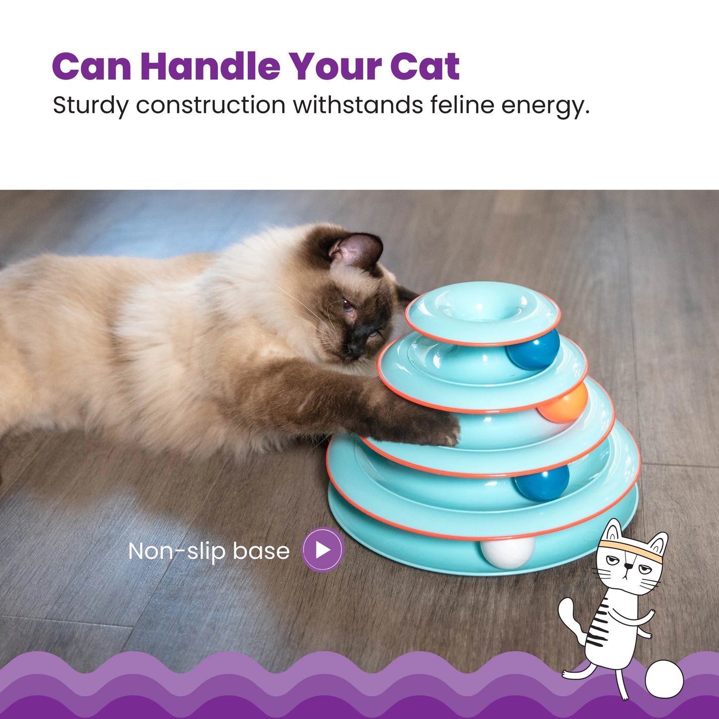 CATSTAGES CAT CHASE MEOWTAIN BLUE Cat toy Petstages