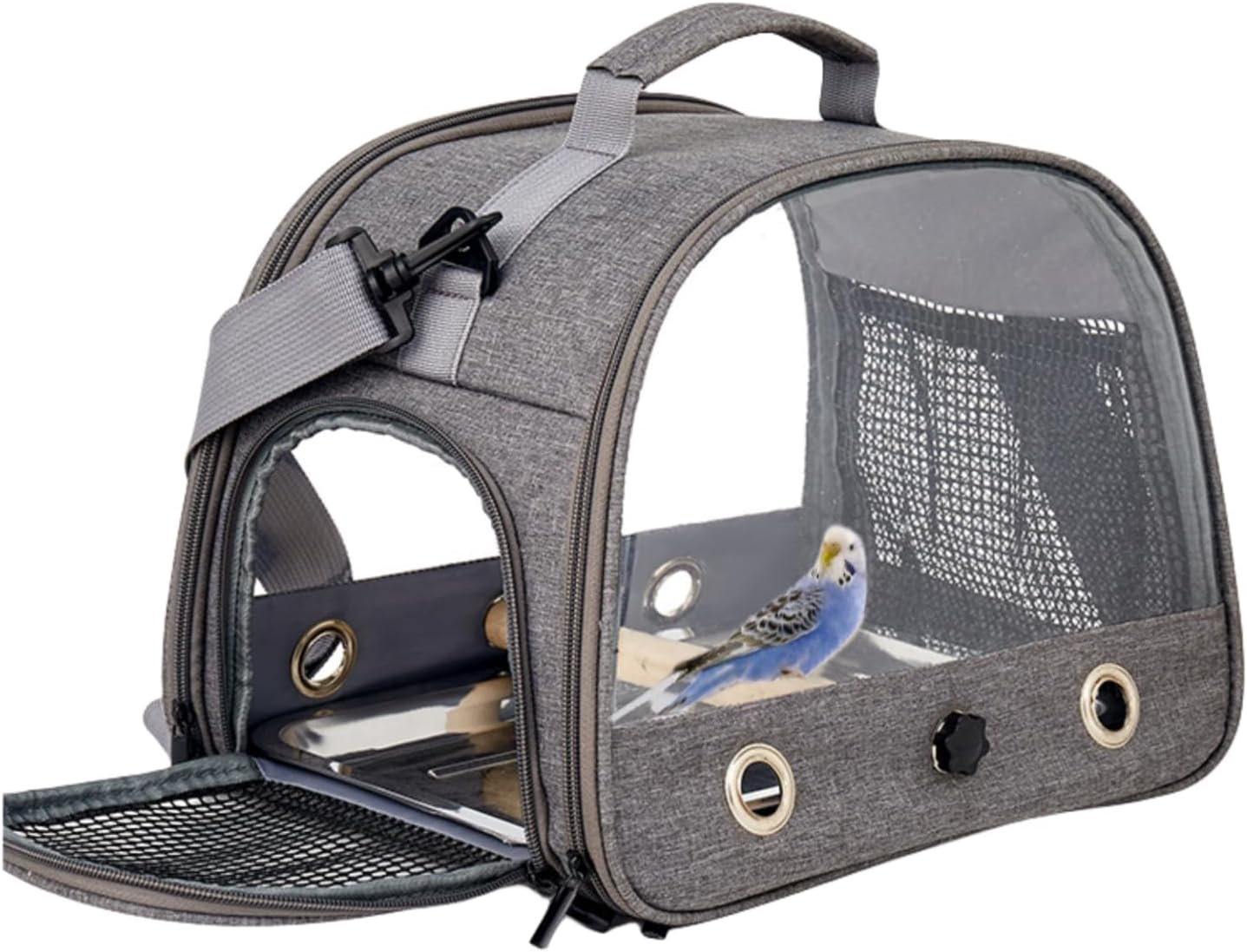 Breathable Bird Carrier Backpack – Lightweight Travel Carrier with Perch & Strap Emapoy