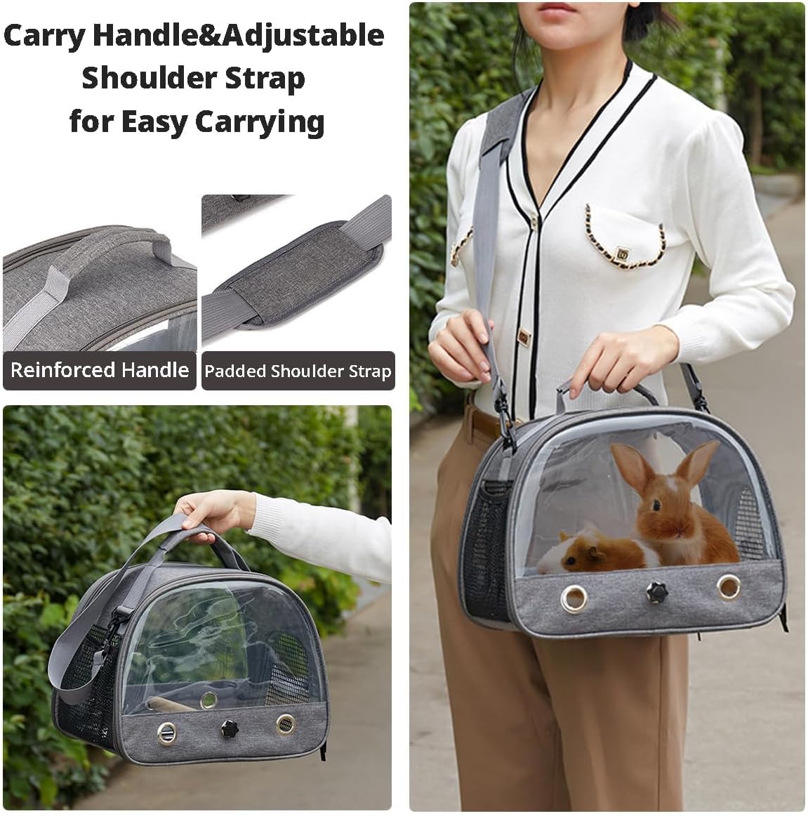 Breathable Bird Carrier Backpack – Lightweight Travel Carrier with Perch & Strap Emapoy