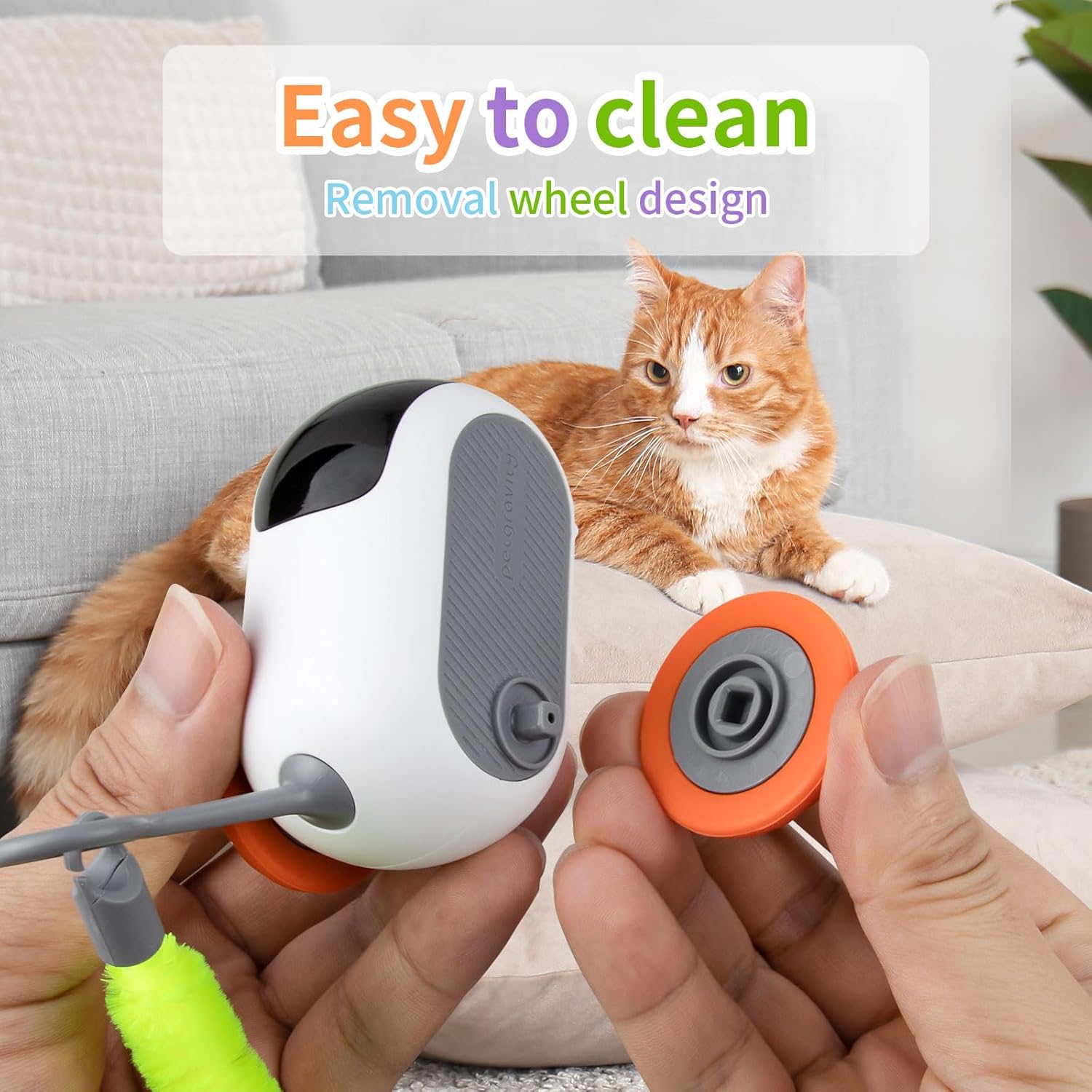Interactive Cat Toy with Remote Control, 2 Speed Automatic Moving Car Cat Toy Interactive cat toy Aymixis