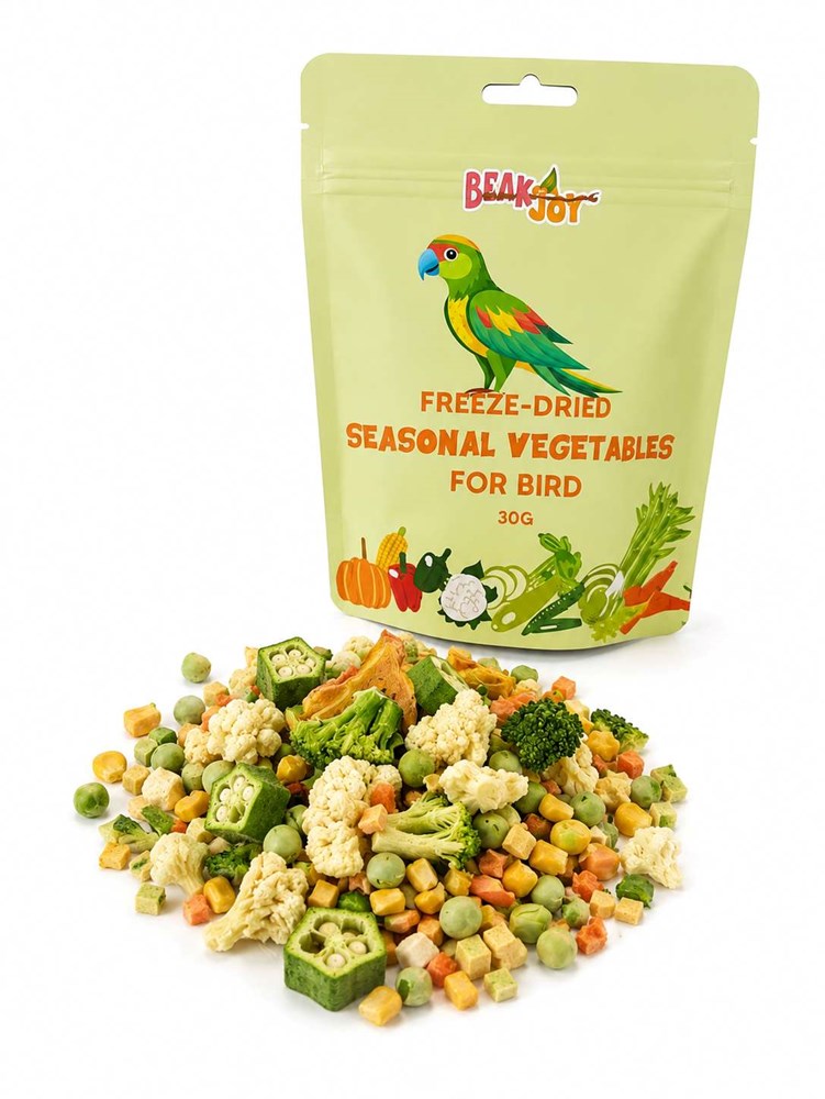 FREEZE-DRIED SEASONAL VEGETABLES FOR BIRD Woofy and Whiskers