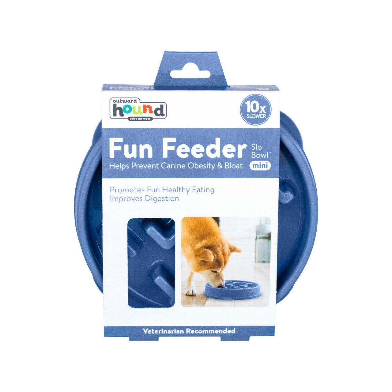 Outward Hound – Fun Feeder Slo Bowl – Mini pet bowl Outward Hound Teal