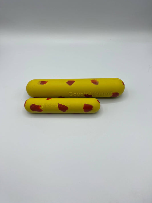 Yellow Stick tough dog toys Goughnuts Inc.