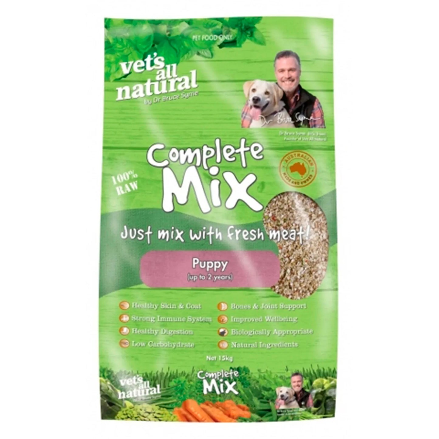 Vets All Natural Complete Mix 1 kg Adult/Senior dog food mix Vets All Natural 5Kg Adult/Senior