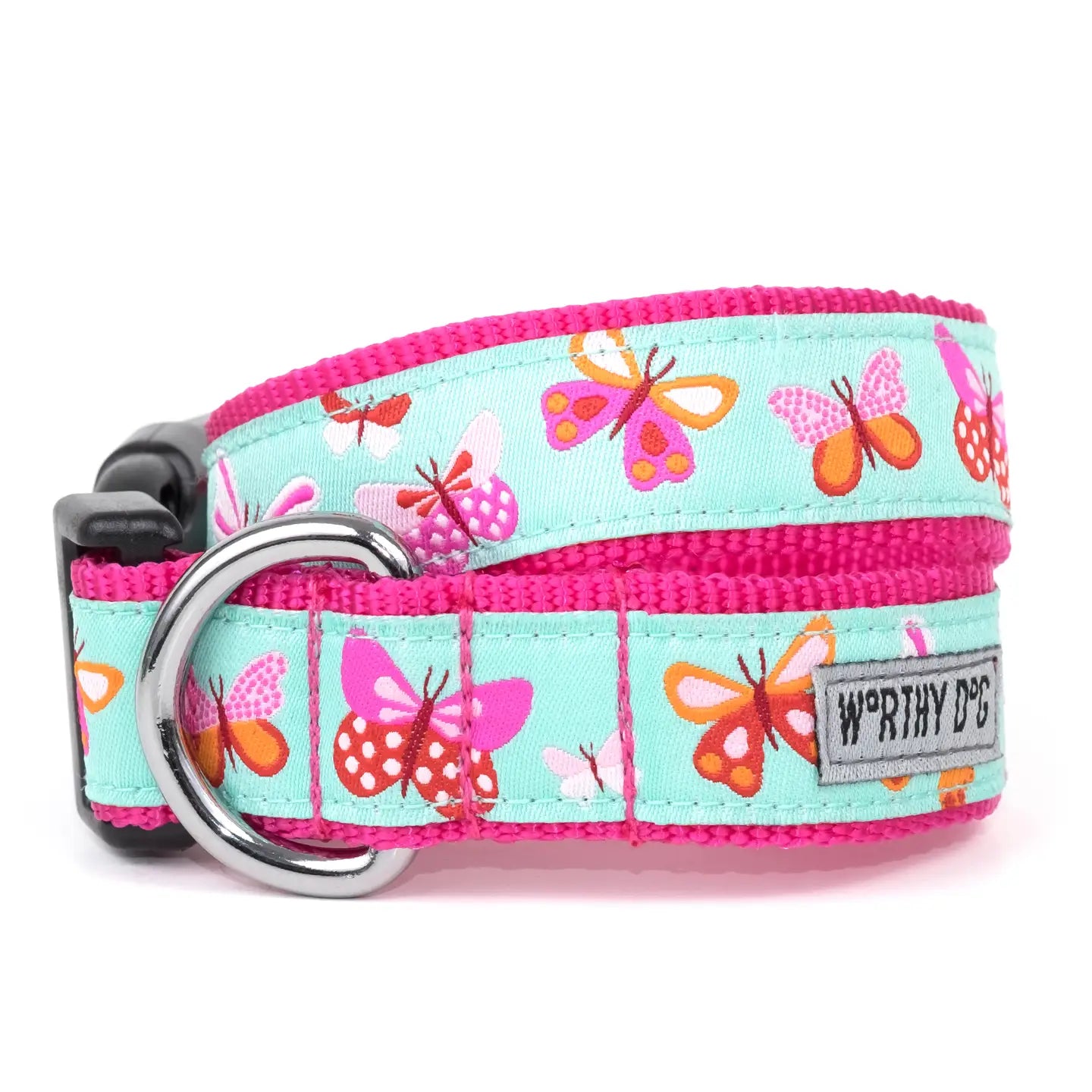 Ladybug Collar Dog Collar The Worthy Dog XL Butterflies