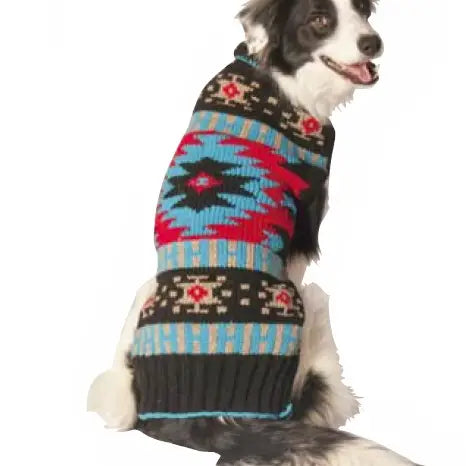 Chilly Dog Black Southwest Dog Sweater, XX-Large 100% dog sweater chilly dog