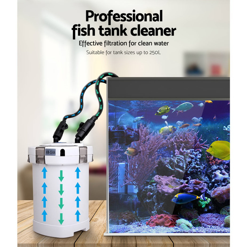 Giantz Aquarium Filter Fish Tank External Canister Water Pump 1250L/H Pet Care > Aquarium > Aquarium Filters & Pumps Woofy and Whiskers
