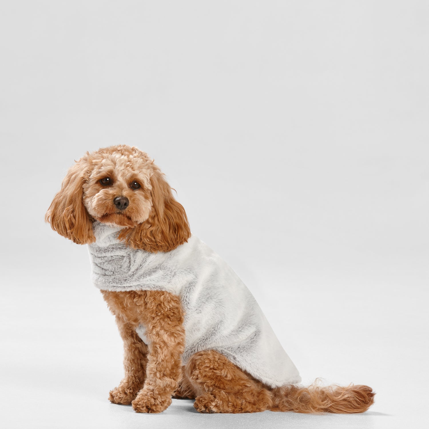 Snooza Wear – Faux Fur Coat – Arctic Wolf XS only Dog Coat Snooza