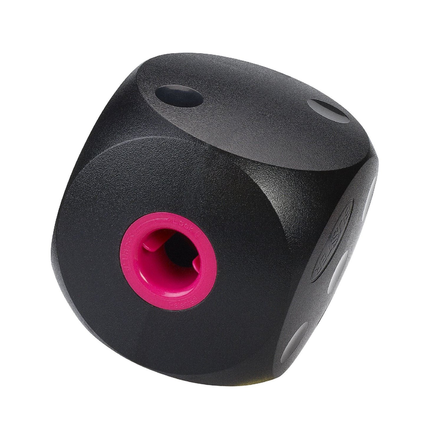 Buster Food Cube Interactive Treat Dispensing Dog Toy - Large - Purple Woofy and Whiskers Black Large