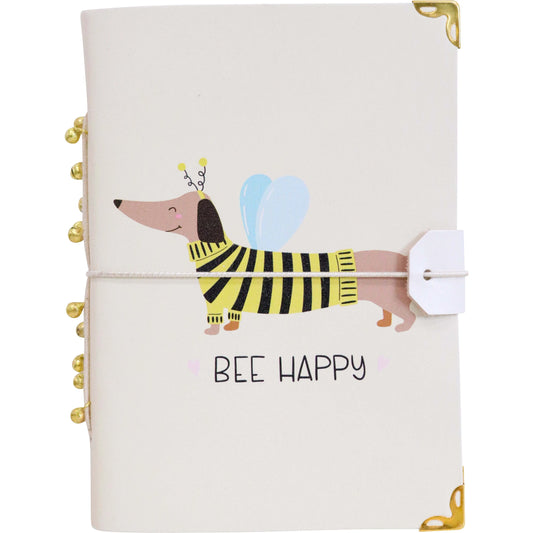 Leather N/book Dachshund Bee notebook Lavida