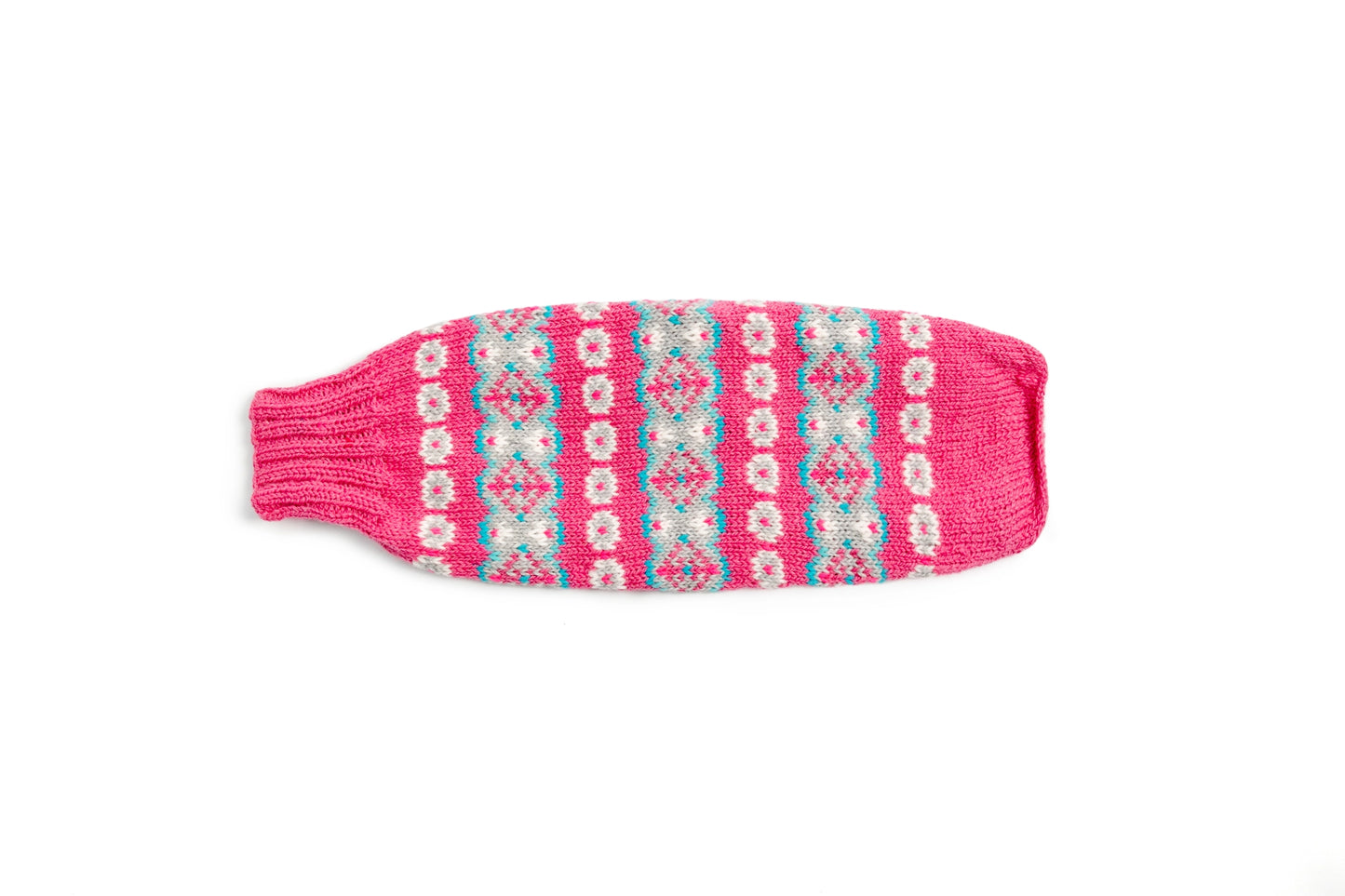 Rose Alpaca Fairisle Hand knitted dog jumper Chilli Dog