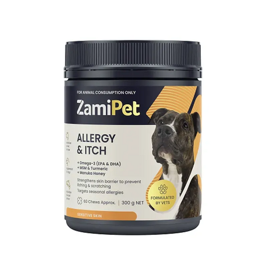 Zamipet Allergy & Itch For Dogs 300G 60 Chews Pet Vitamins & Supplements Zamipet