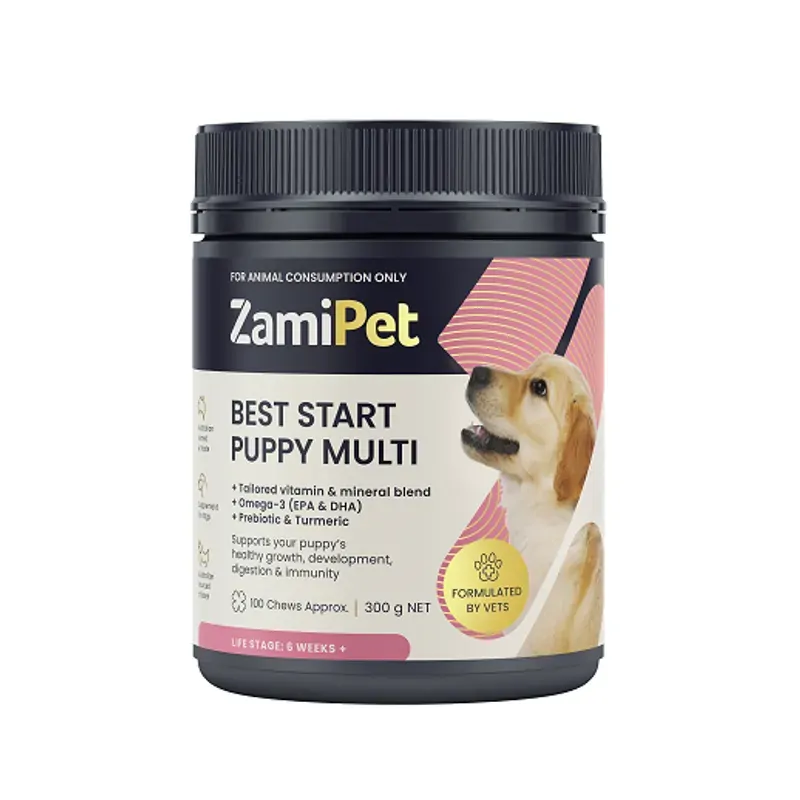 Zamipet Best Start Puppy Multi 300G 100 Chews Pet Vitamins & Supplements Zamipet