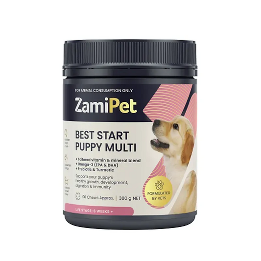 Zamipet Best Start Puppy Multi 300G 100 Chews Pet Vitamins & Supplements Zamipet