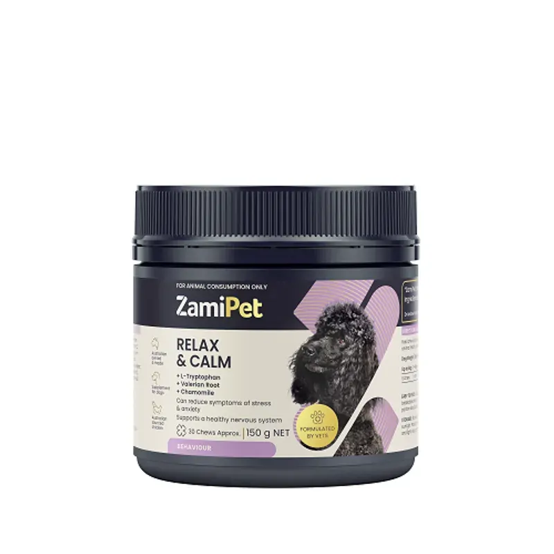Zamipet Relax & Calm For Dogs 150G 30 Chews Pet Vitamins & Supplements Zamipet 30 chews
