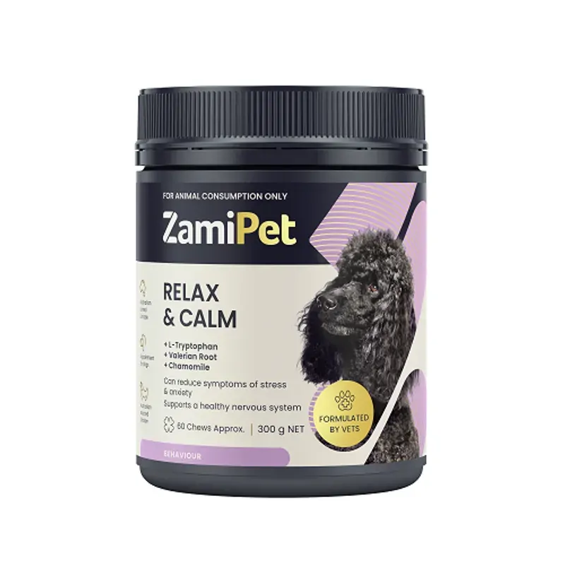 Zamipet Relax & Calm For Dogs 150G 30 Chews Pet Vitamins & Supplements Zamipet 60 chews