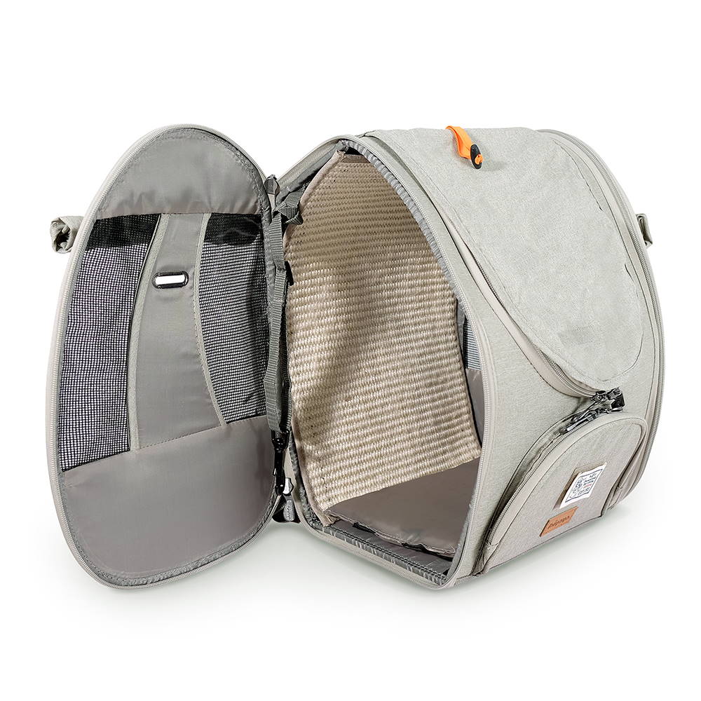 Ibiyaya Adventure Cat & Small Dog Carrier Backpack - Grey-Green Pet Carrier Ibiyaya