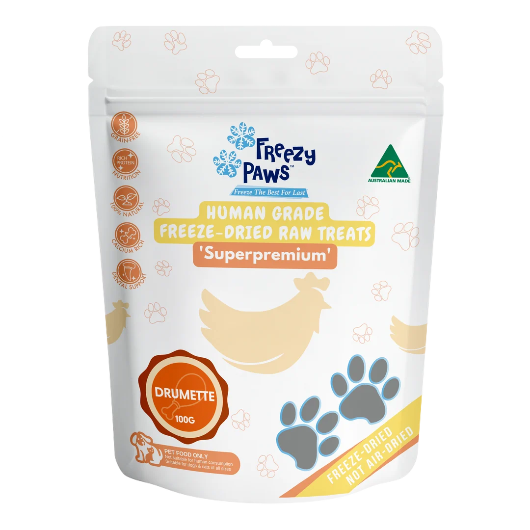 Freezy paws chicken drumettes Pet treats freezy paws Chicken Drumette