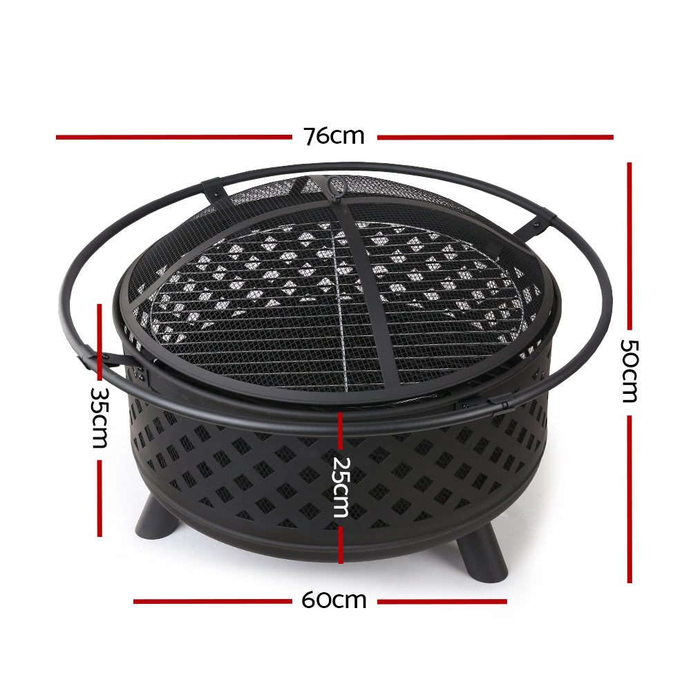Grillz Fire Pit BBQ Grill 76cm Home & Garden > BBQ > BBQ Tools Woofy and Whiskers