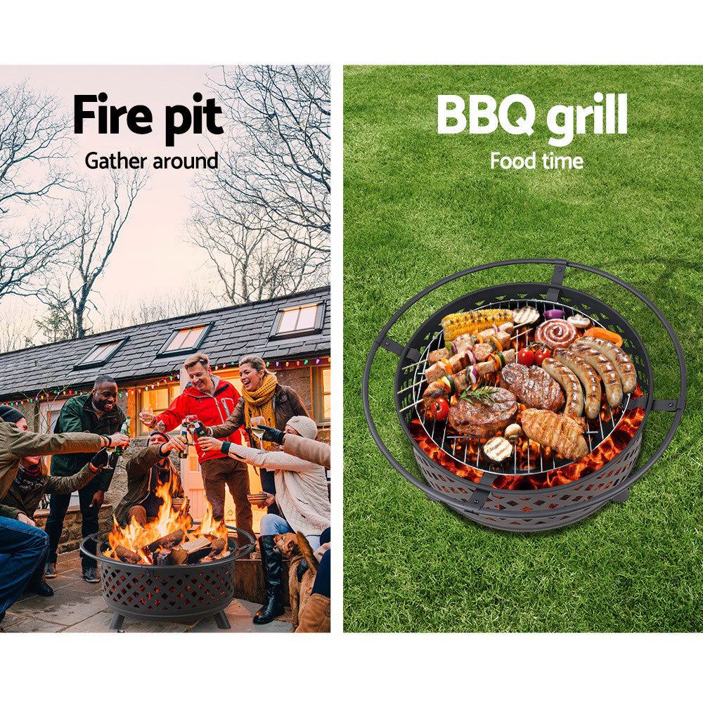 Grillz Fire Pit BBQ Grill 76cm Home & Garden > BBQ > BBQ Tools Woofy and Whiskers