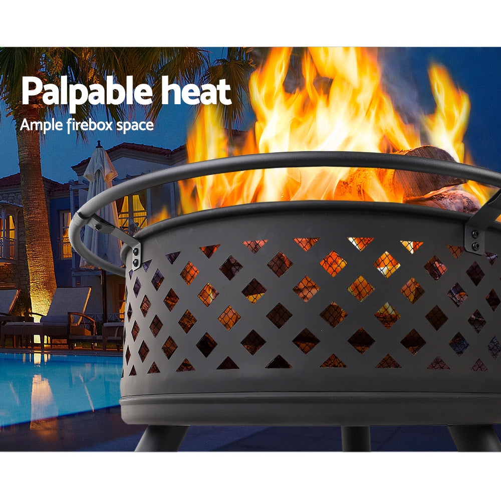 Grillz Fire Pit BBQ Grill 76cm Home & Garden > BBQ > BBQ Tools Woofy and Whiskers