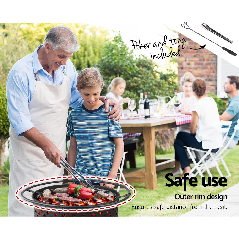 Grillz Fire Pit BBQ Grill 76cm Home & Garden > BBQ > BBQ Tools Woofy and Whiskers