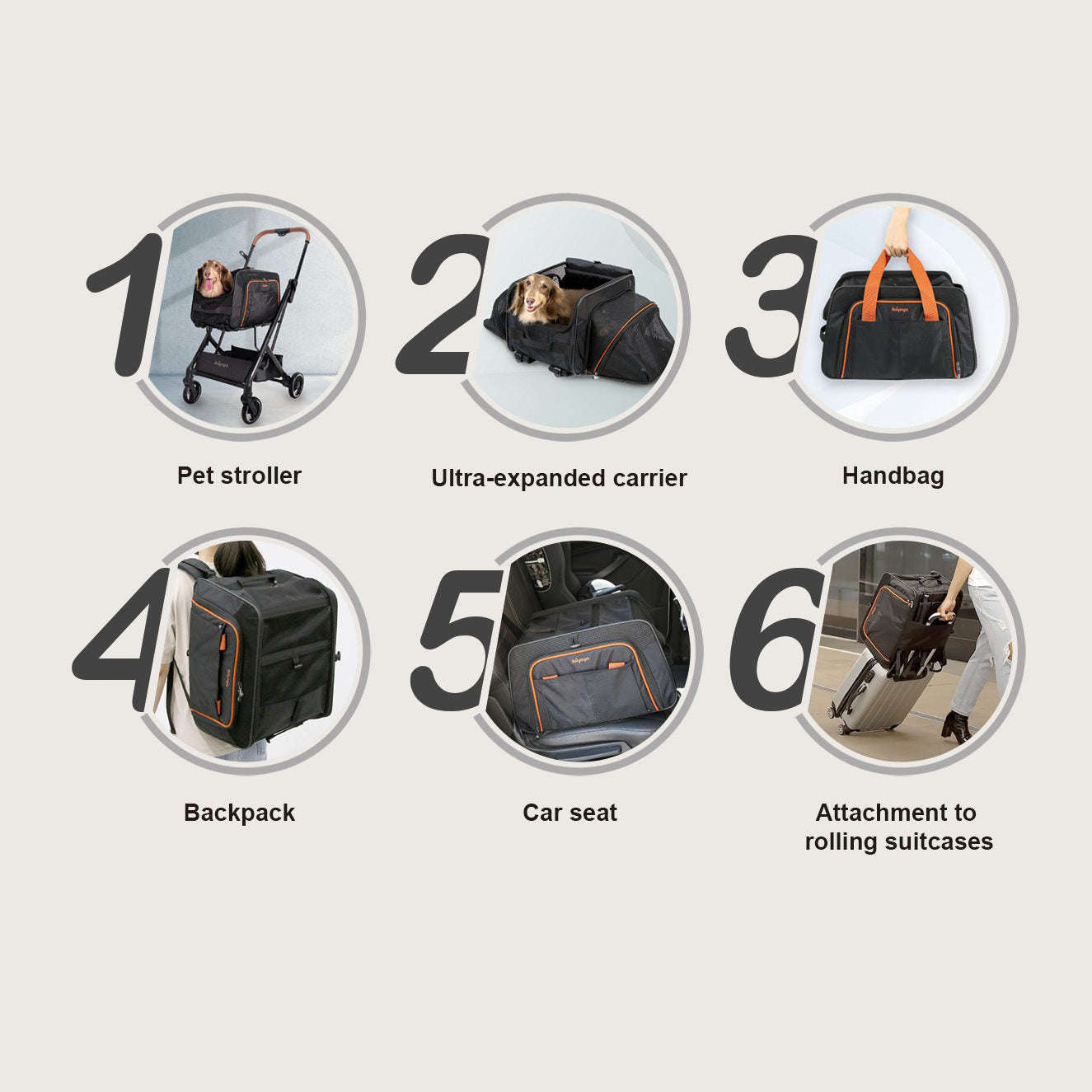 Ibiyaya JetPaw 3-in-1 Detachable Pet Stroller pet stroller Ibiyaya