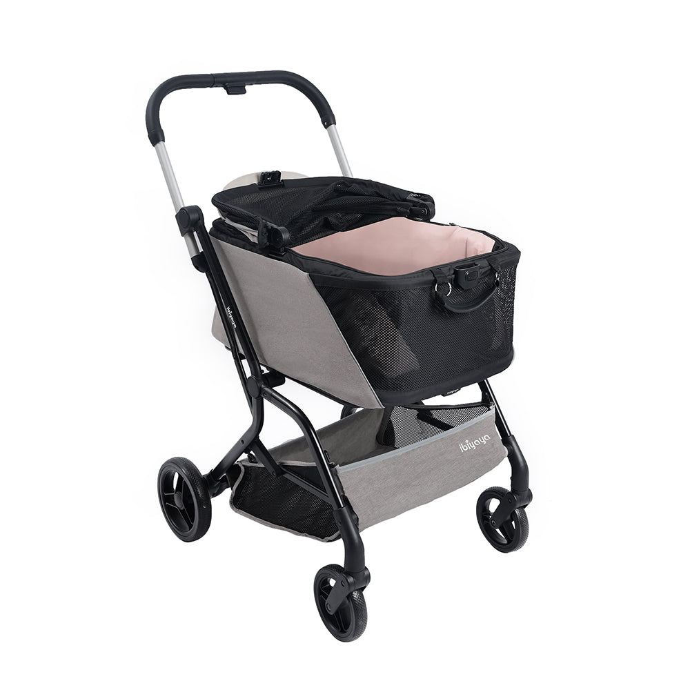 Ibiyaya Instacollapse Detachable Stroller - Taupe Pet Stroller Accessories ibiyaya