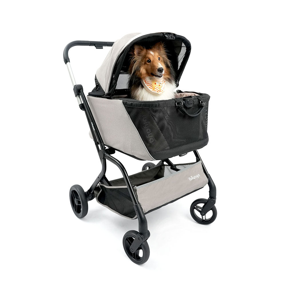 Ibiyaya Instacollapse Detachable Stroller - Taupe Pet Stroller Accessories ibiyaya