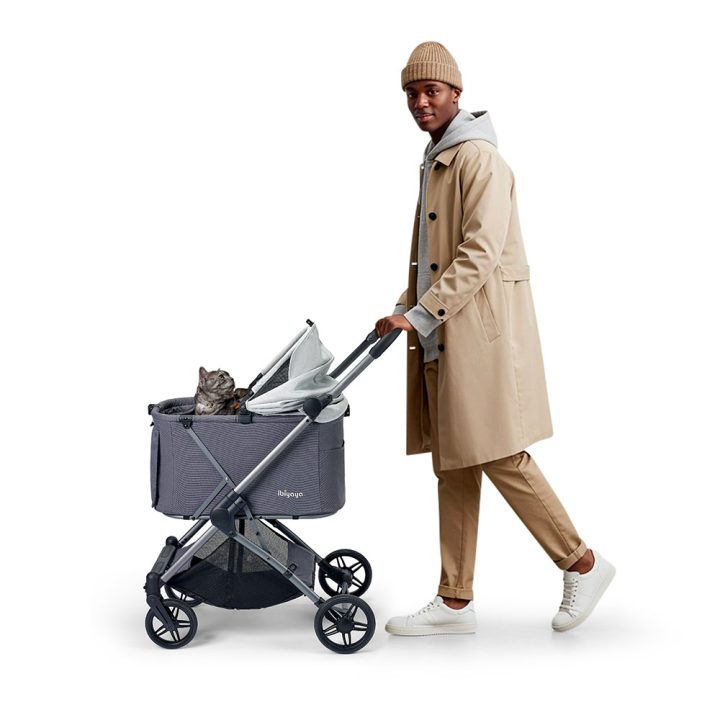 Ibiyaya Maxi Deep Carriage Pet Stroller – Gray pet stroller Ibiyaya