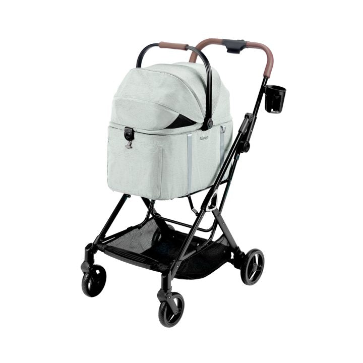 Ibiyaya Tinker Small Detach Pet Stroller Silver Gry pet stroller Ibiyaya