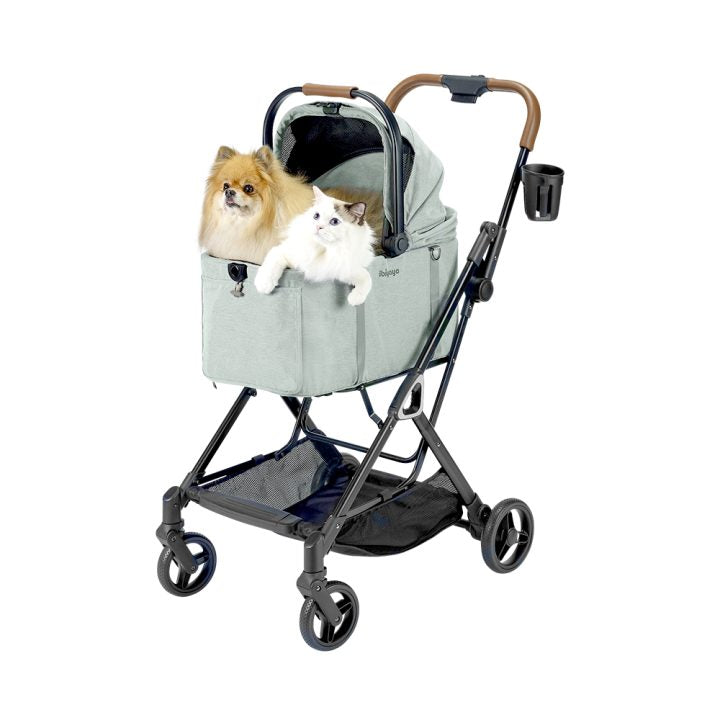 Ibiyaya Tinker Small Detach Pet Stroller Silver Gry pet stroller Ibiyaya