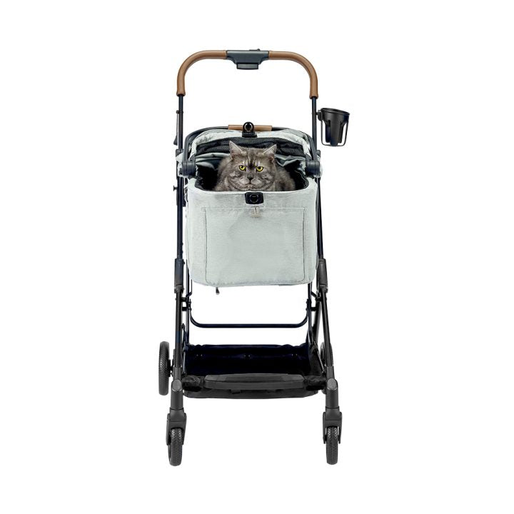 Ibiyaya Tinker Small Detach Pet Stroller Silver Gry pet stroller Ibiyaya