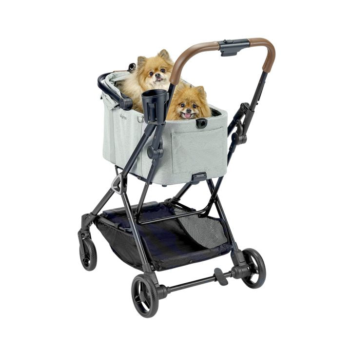 Ibiyaya Tinker Small Detach Pet Stroller Silver Gry pet stroller Ibiyaya
