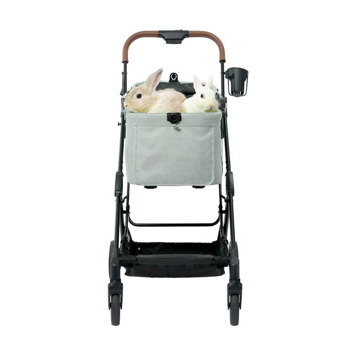 Ibiyaya Tinker Small Detach Pet Stroller Silver Gry pet stroller Ibiyaya
