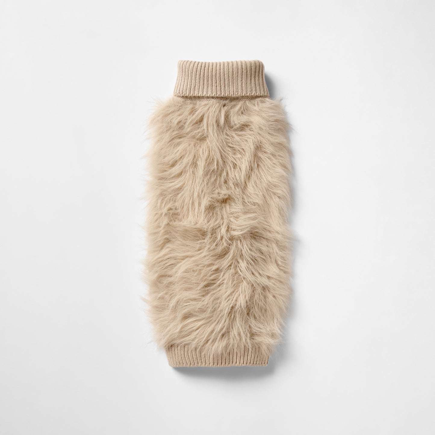 Snooza Wear – Fur Knit Jumper – Ecru Dog Apparel Snooza