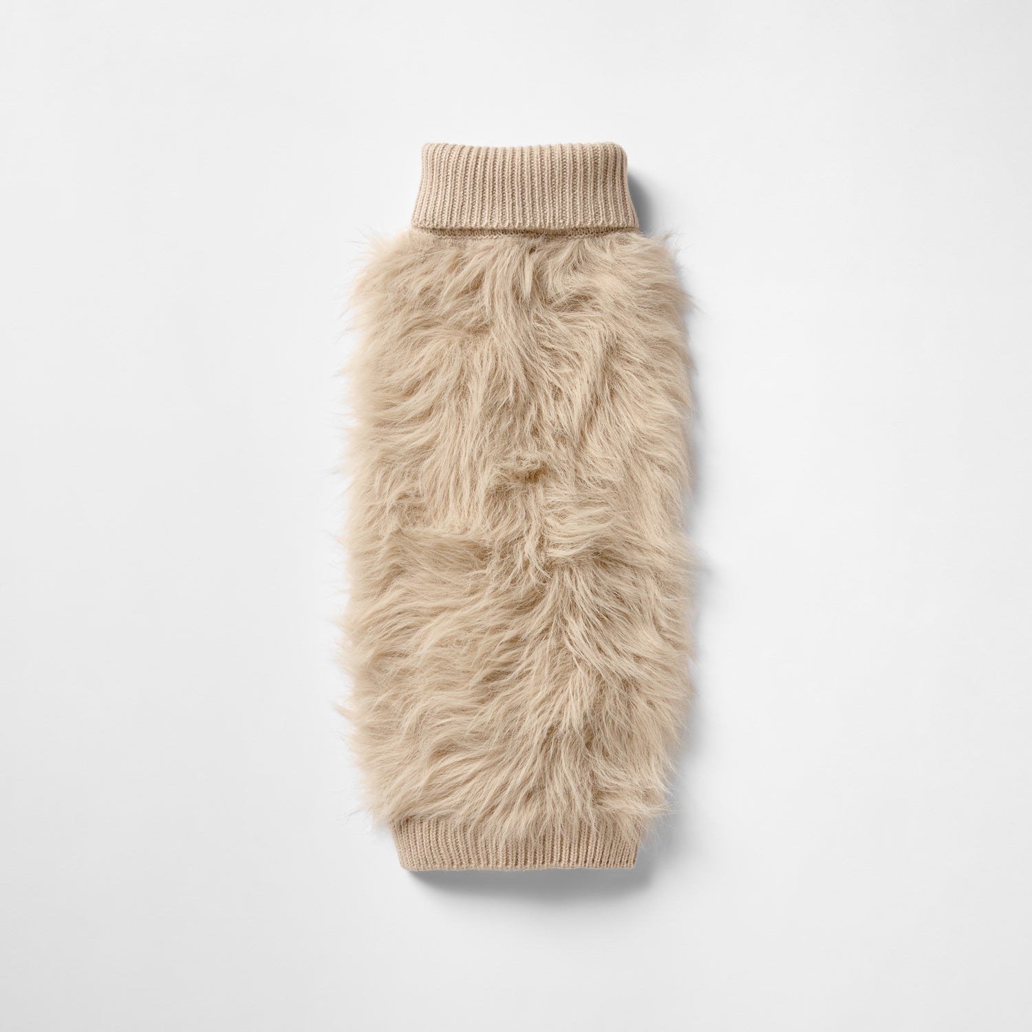 Snooza Wear – Fur Knit Jumper – Ecru Dog Apparel Snooza